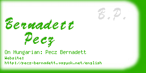 bernadett pecz business card